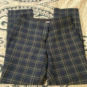 Ann Taylor Devin Fit Windowpane Check Slacks Sz 0